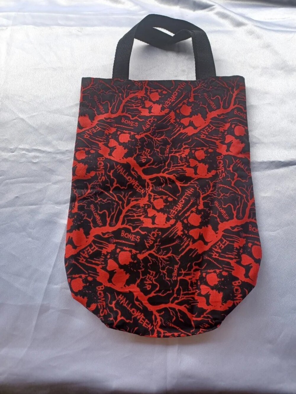 Red & Black Skulls Mini Tote Bag